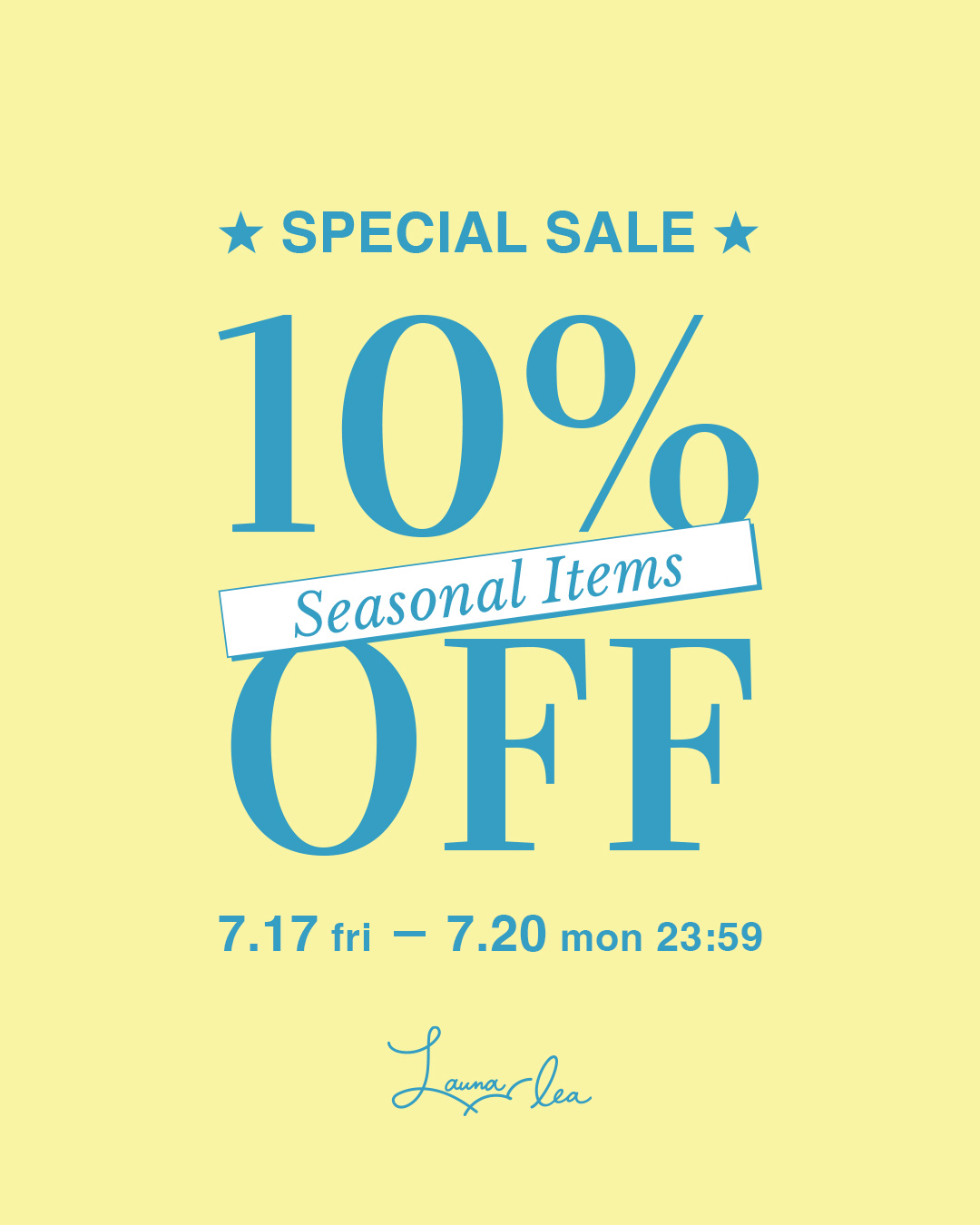 シーズンアイテム10%OFFキャンペーン