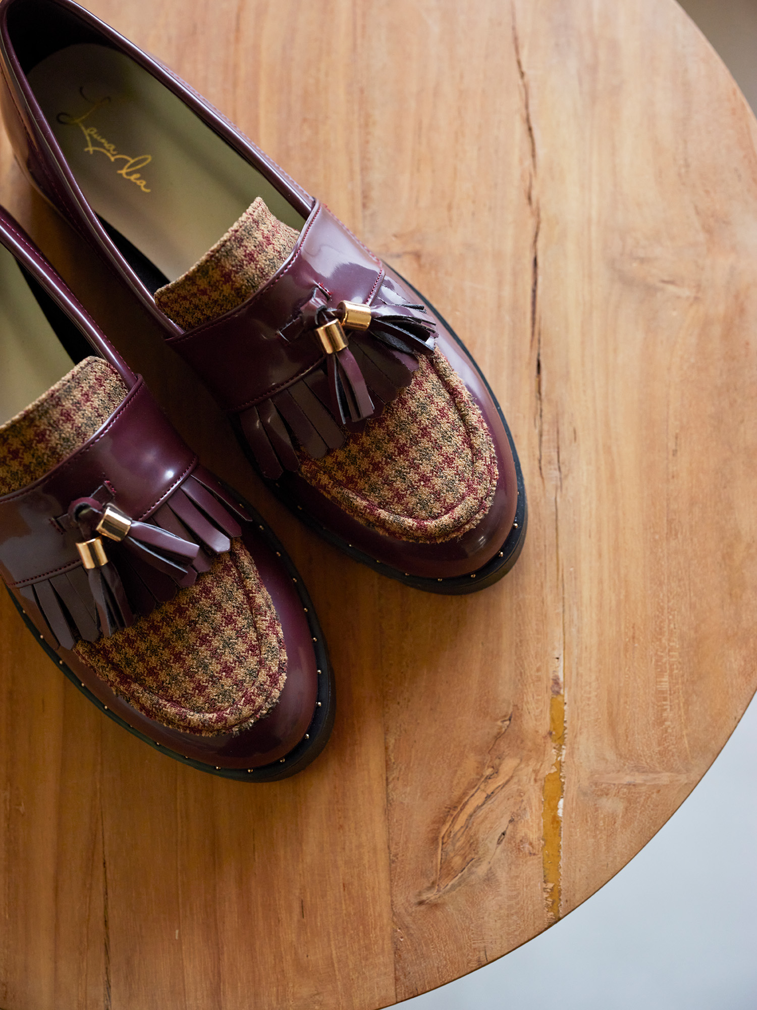 SP035 タッセルローファー ボルドー