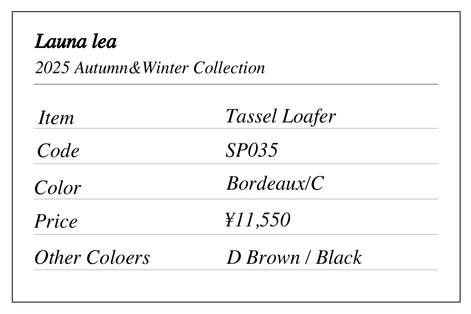 SP035 タッセルローファー