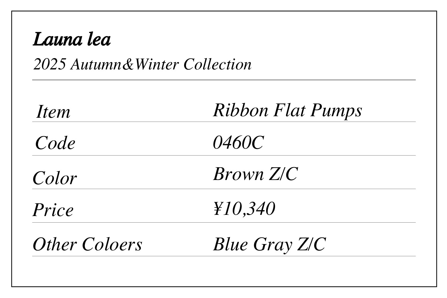 0460C リボンフラットパンプス