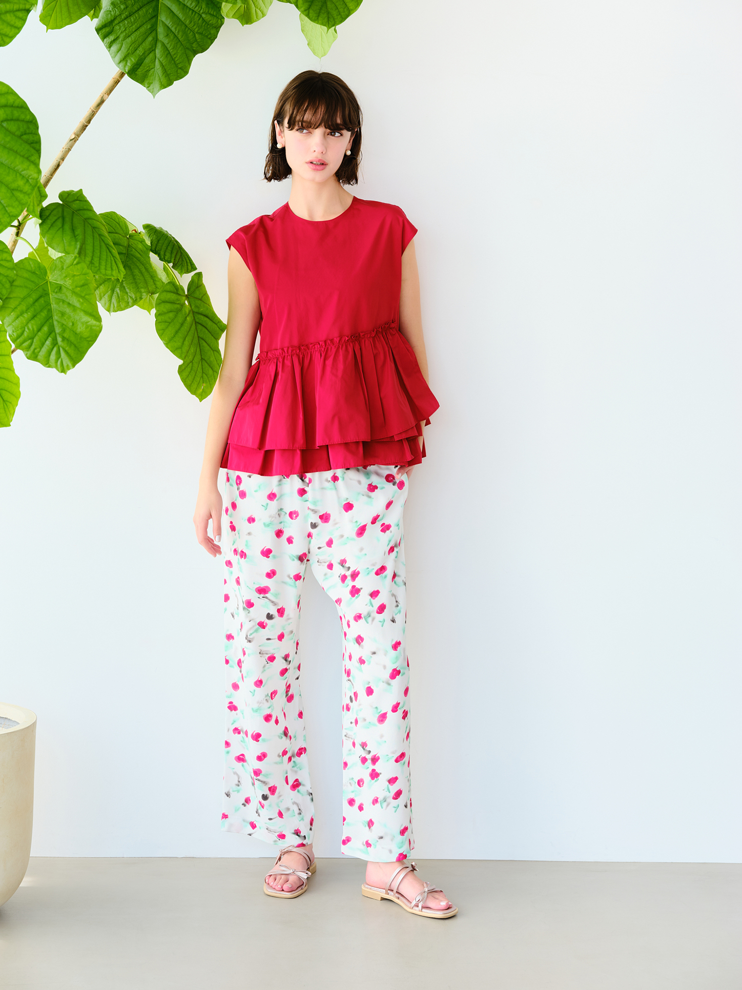 Double Ribbon Flat Sandal