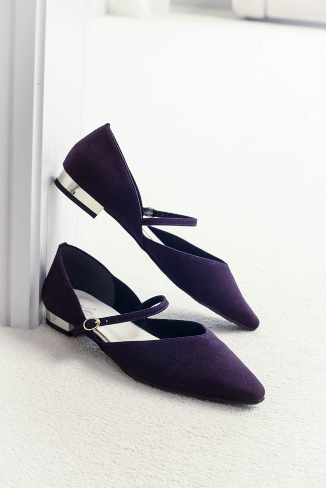 サイドカットストラップパンプス(0528)