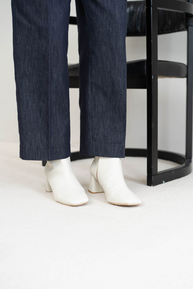 スクエアトゥショートブーツ(0542)