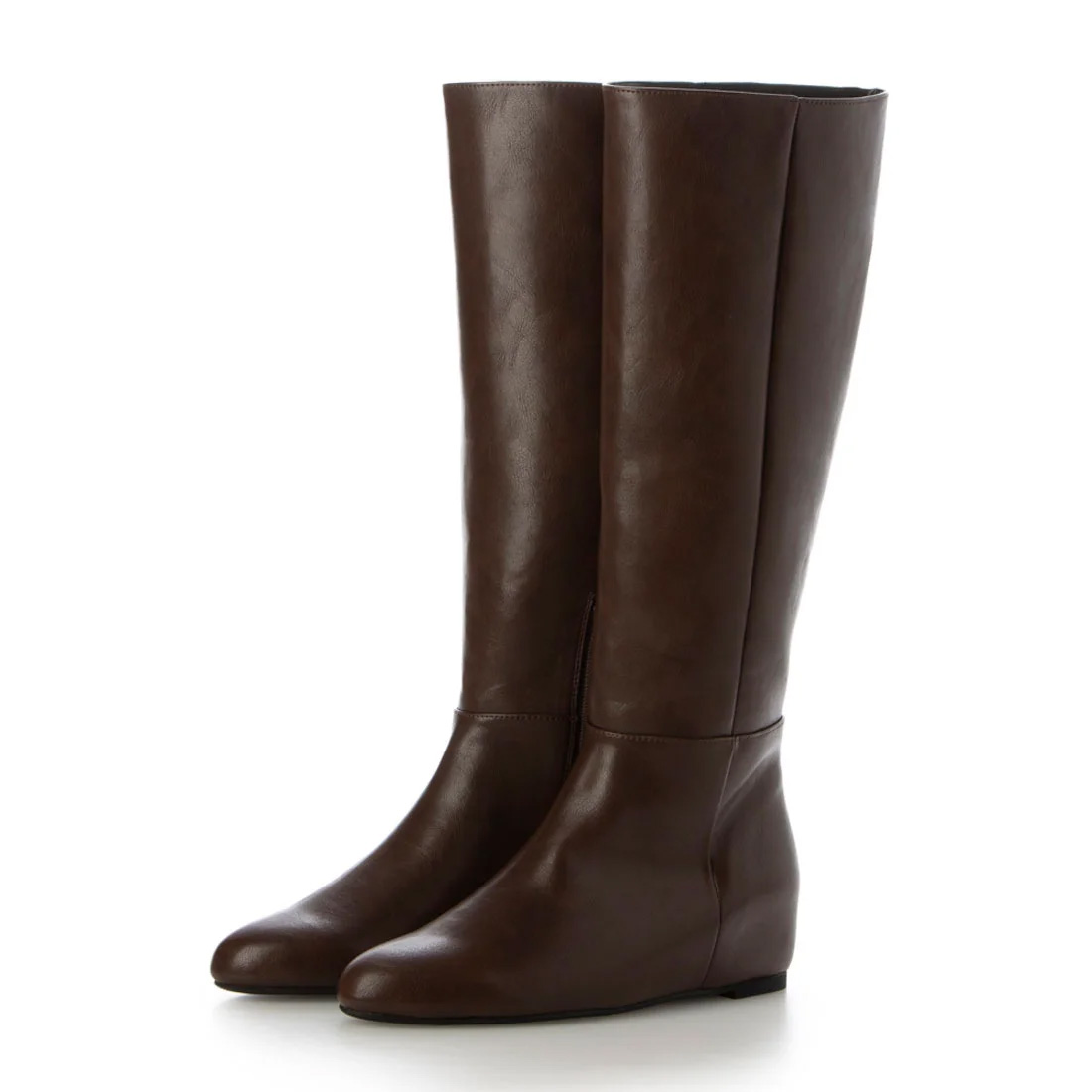 5.0cmインヒールロングブーツ D brown