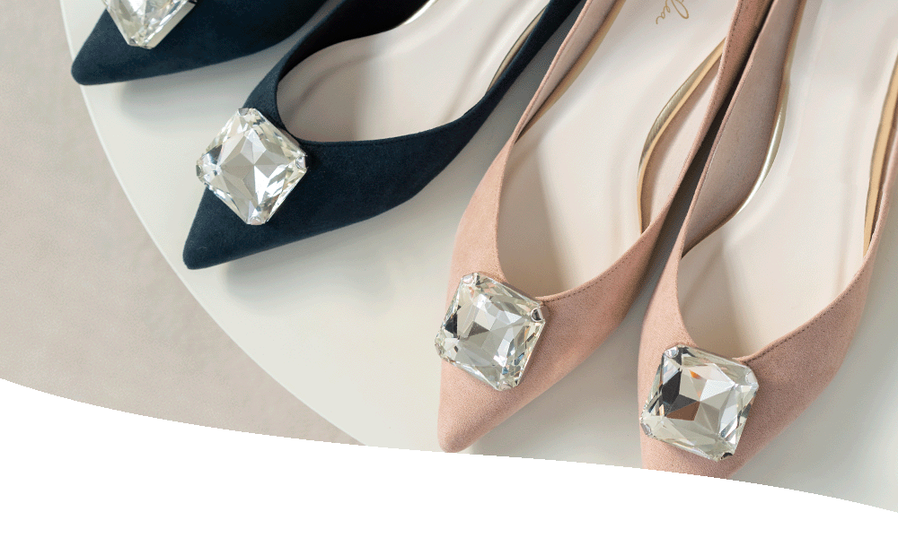 新品ラウナレア Launalea ダイヤモチーフフラットパンプス Diamond motif flat Pumps｜23'AUTUMNCOLLECTION NEW ITEM