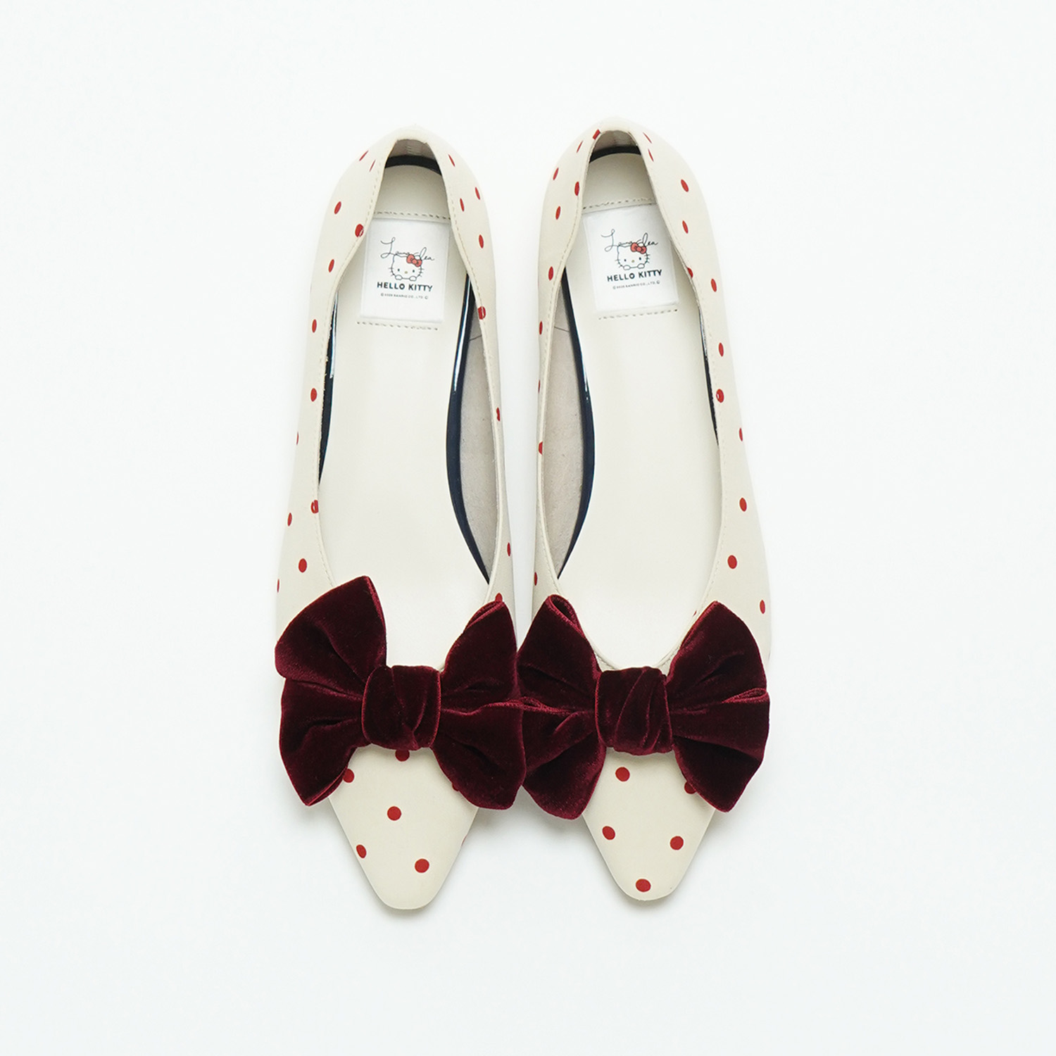 リボンフラットパンプス